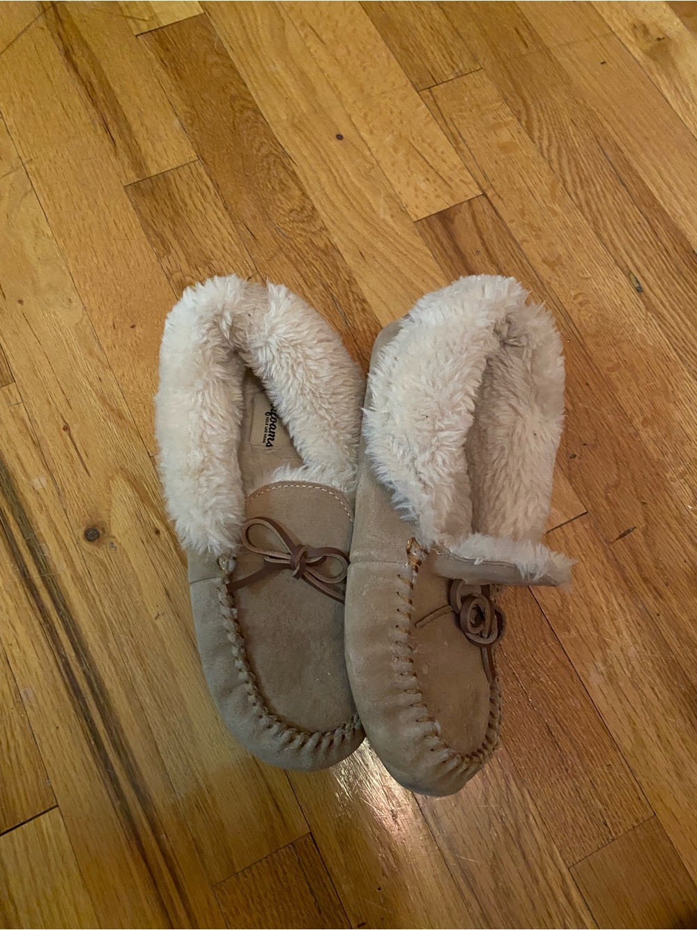 UGG Chestnut Faux-Shearling Moccasin Slippers